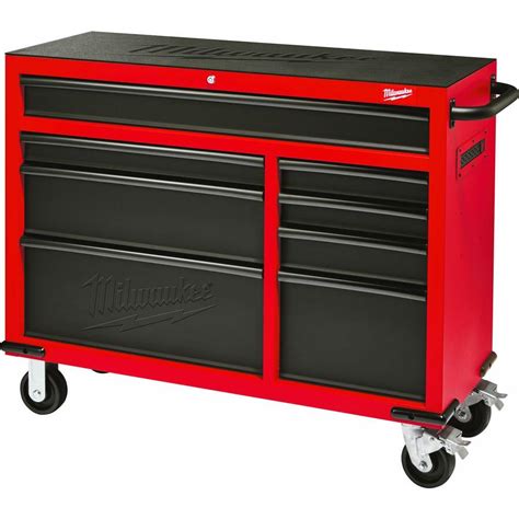 milwaukee 46 in 8 drawer rolling steel storage cabinet|milwaukee tool box.